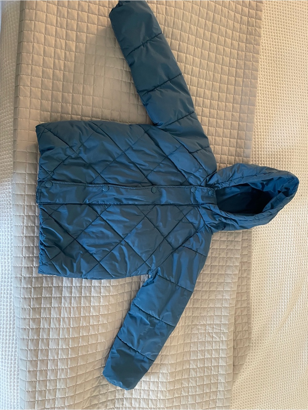 Size 6 Kids Hooded blue Quilted Puffer Jacket